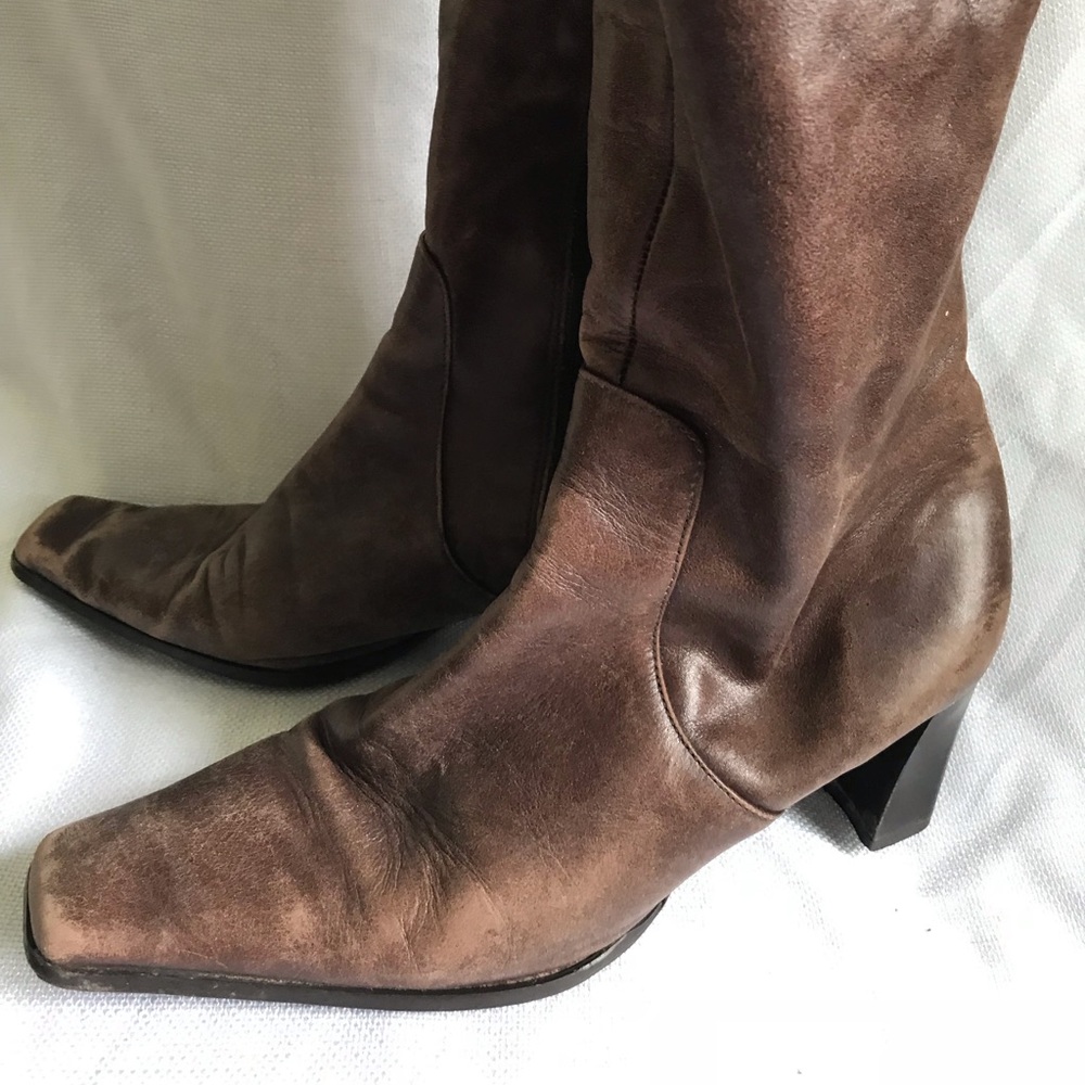 Soft brown knee high boots